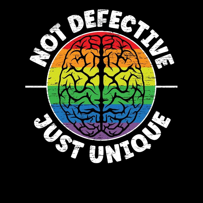 Not Defective Just Unique Neurodiversity ADHD ASD