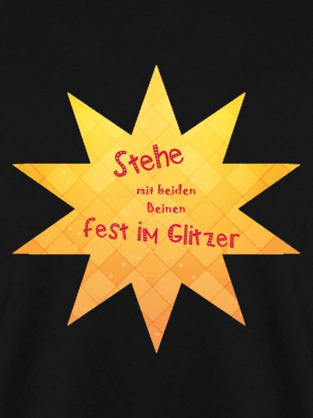 Stehe fest im Glitzer