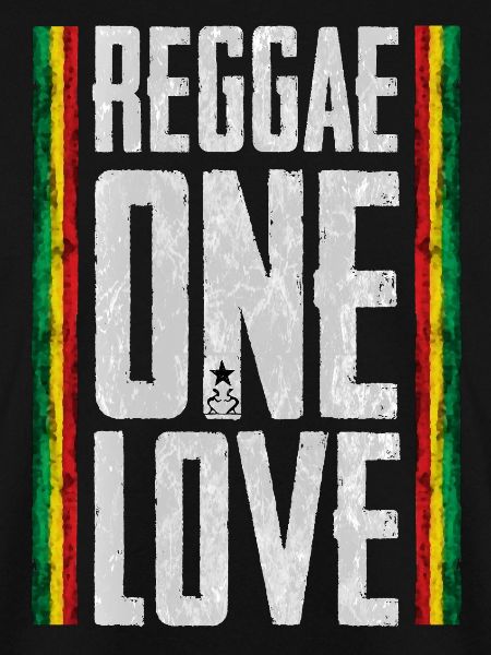 Reggae Liebe Design mit Fahne