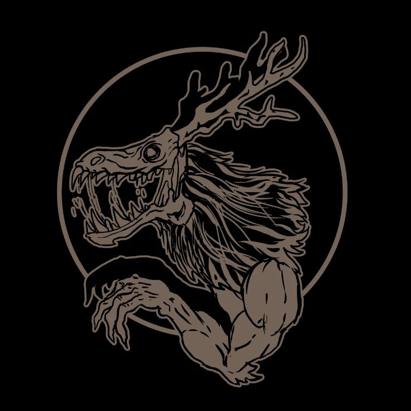 Wendigo Monster Kryptid Tier Biest Demon Geschenk