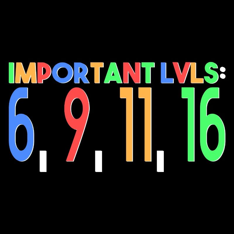 Niveaux importants : 6, 9, 11, 16
