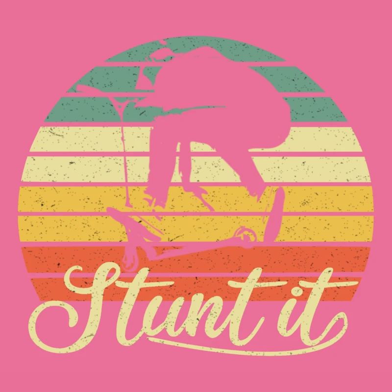 Scooter Stunt Tretroller E-Roller retro Geschenk