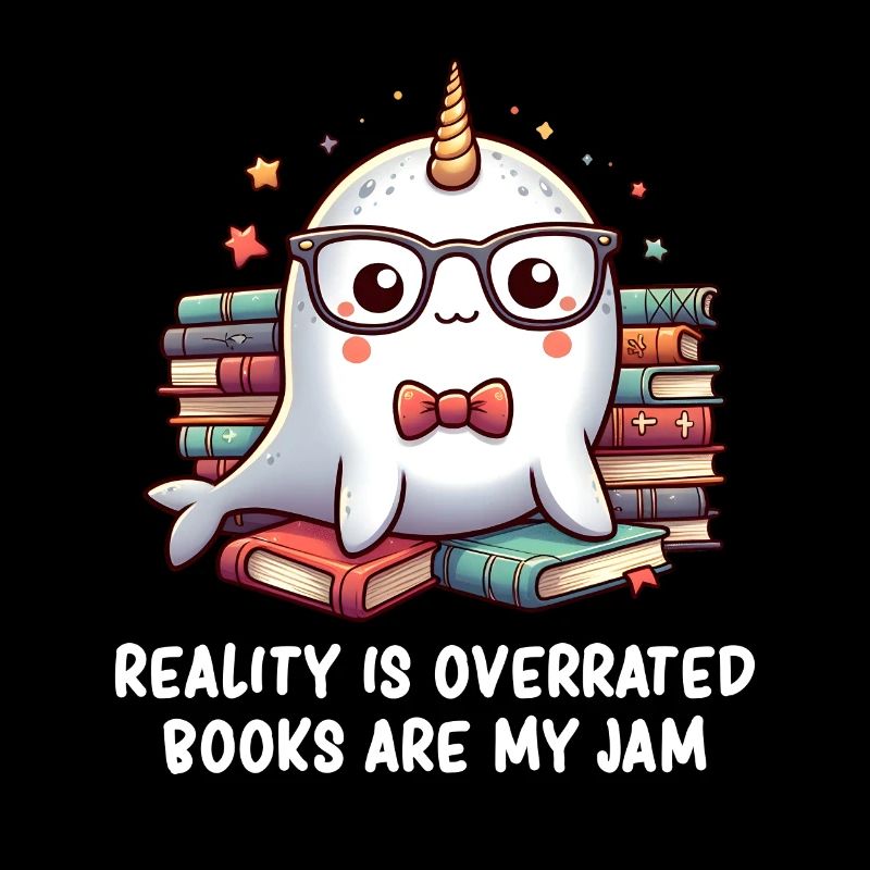 Reading - Book Reading - Reading Nerd - Narwhal