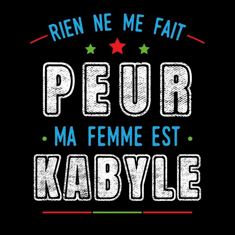 Kabyle, idée cadeau drapeau Kabyle humour couple