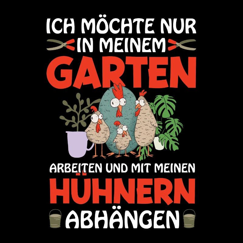 Garten Hühner Gärtner Geschenk