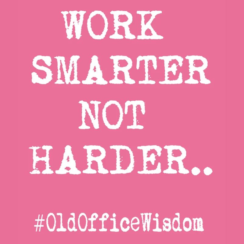 work smarter not harder office typewriter gift