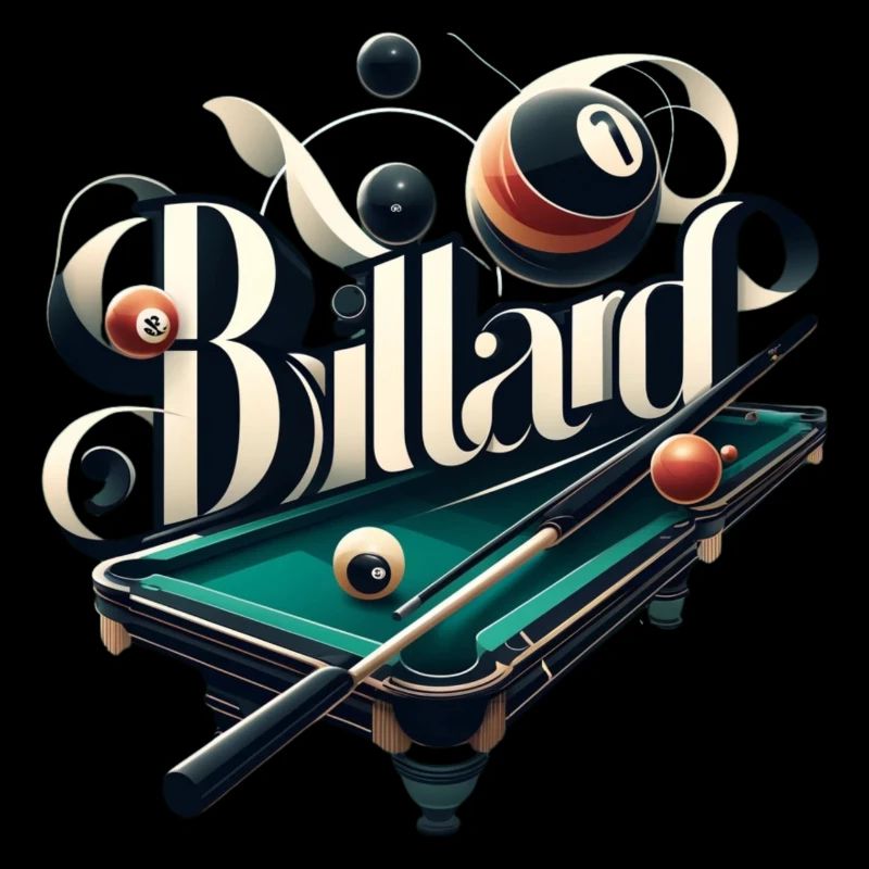 Billard heißt den Queue am Billardtisch beherrsche