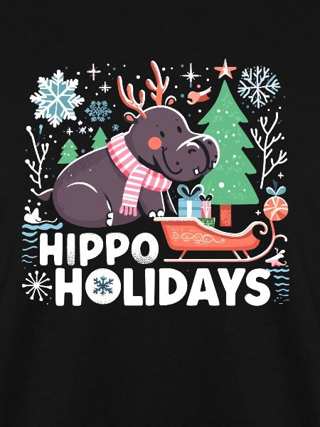 Weihnachten Nilpferd Weihnachtsmann