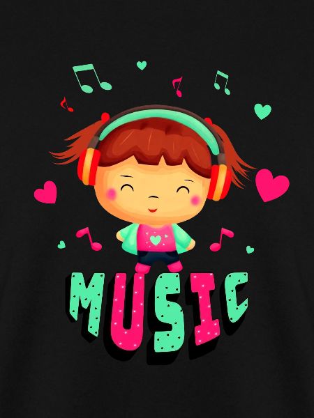 Kleines Mädchen mit Musik