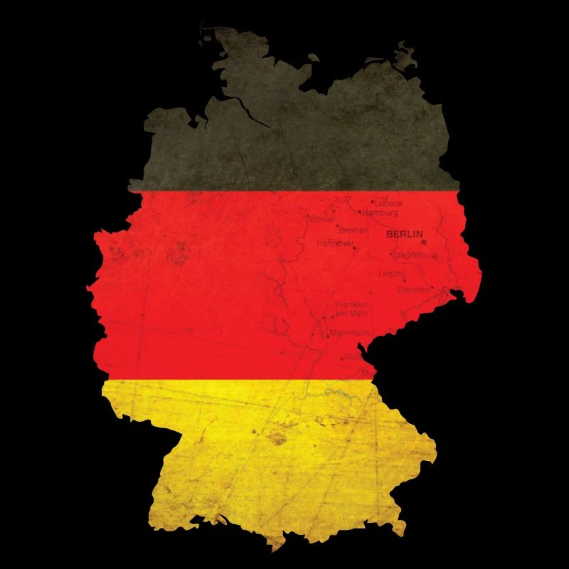 Allemagne - frontière nationale sous drapeau national