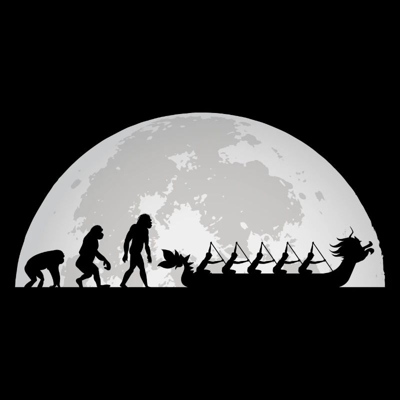 Evolution dragon boat moon full moon paddler