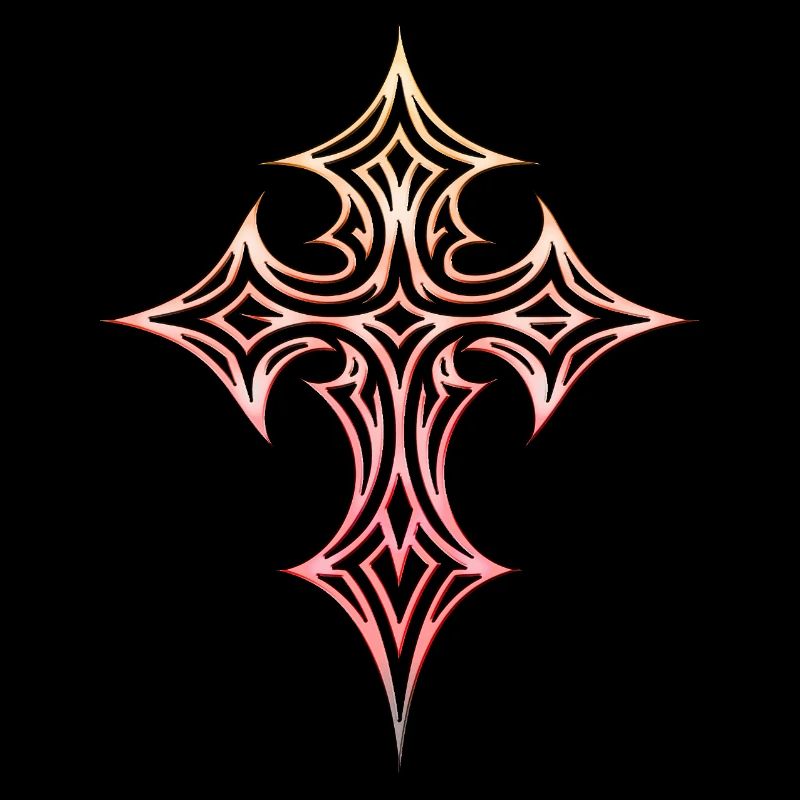 Goth Kreuz Y2K Emo Kreuz Gothic Aesthetic Tribal