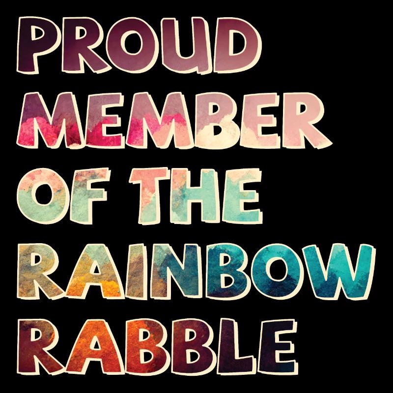 Fier membre de la racaille arc-en-ciel