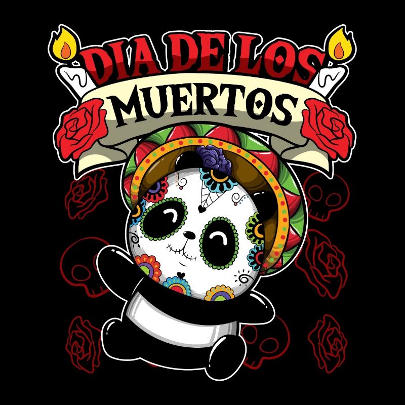 Dia De Los Muertos Animals Panda