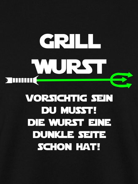 Grill Wurst dunkle Seite