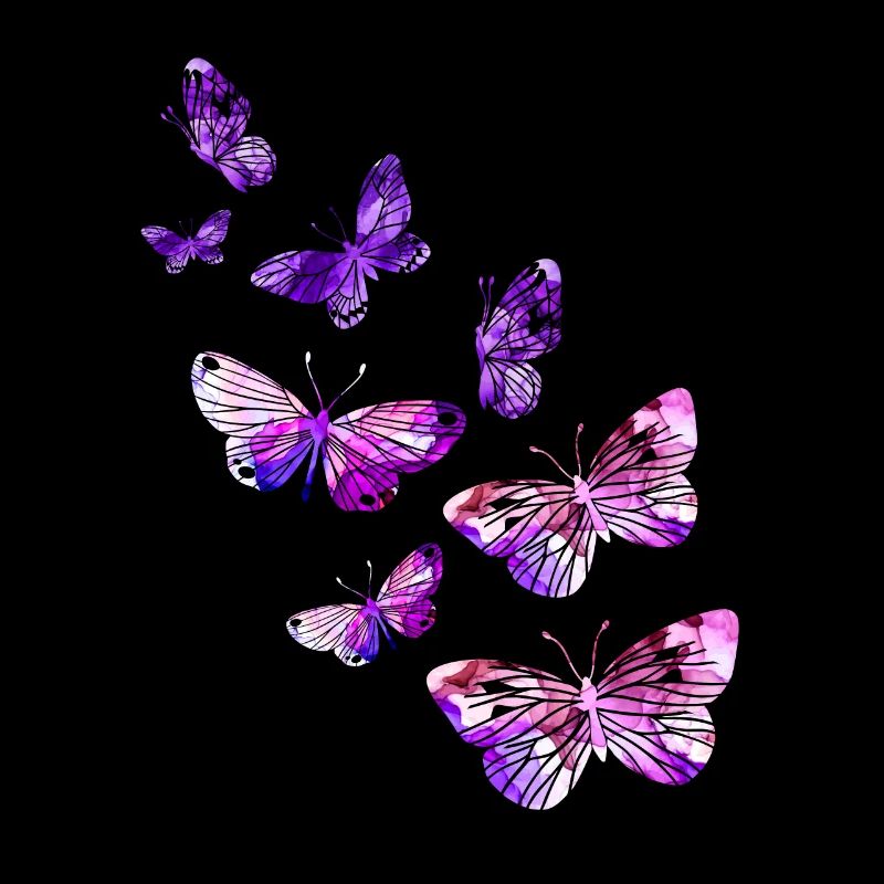 Schöner Schmetterling Mädchen lila