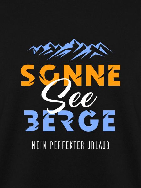 Sonne See und Berge
