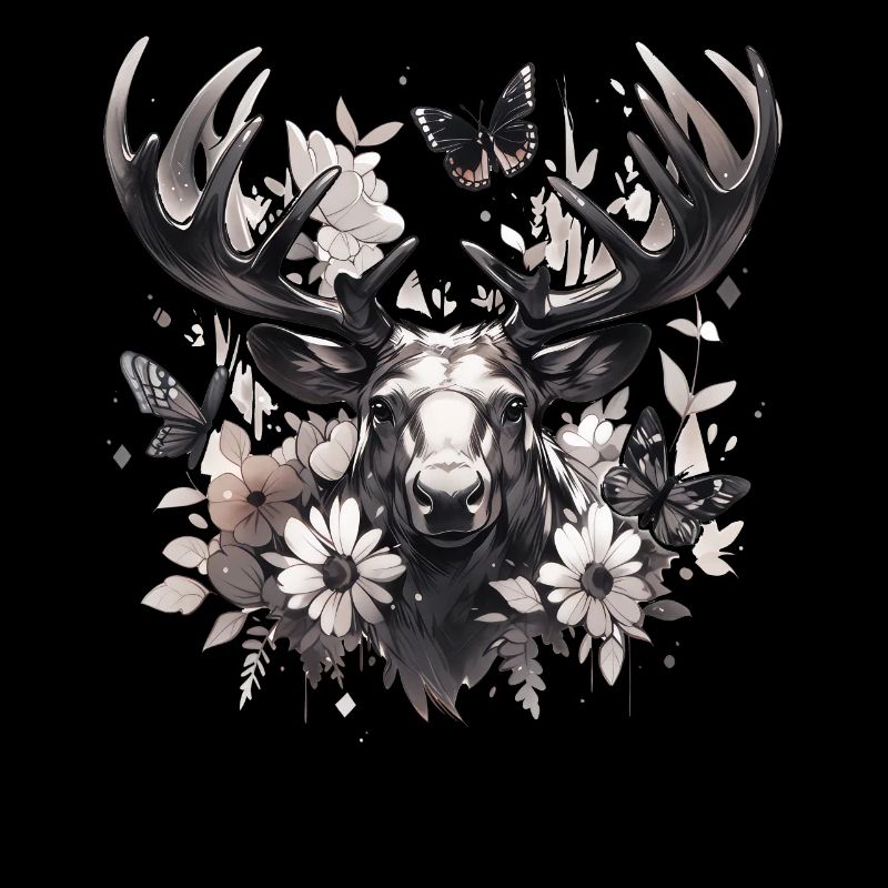Elk deer nature Scandinavian forest