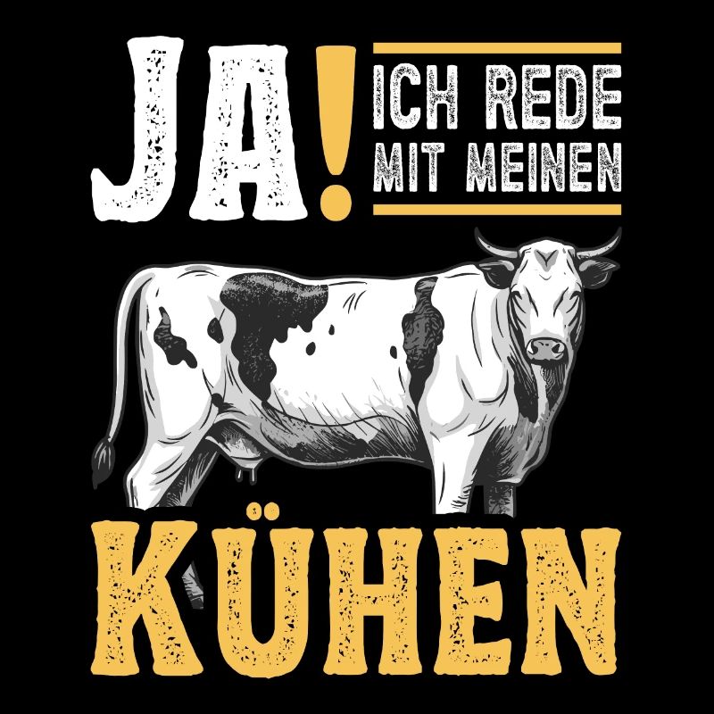 Landwirt Milchbauer Kuhbauer Rede mit Kühen