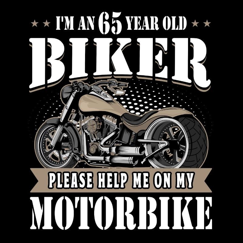 65. Biker Geburtstagsgeschenke Vintage Motorrad