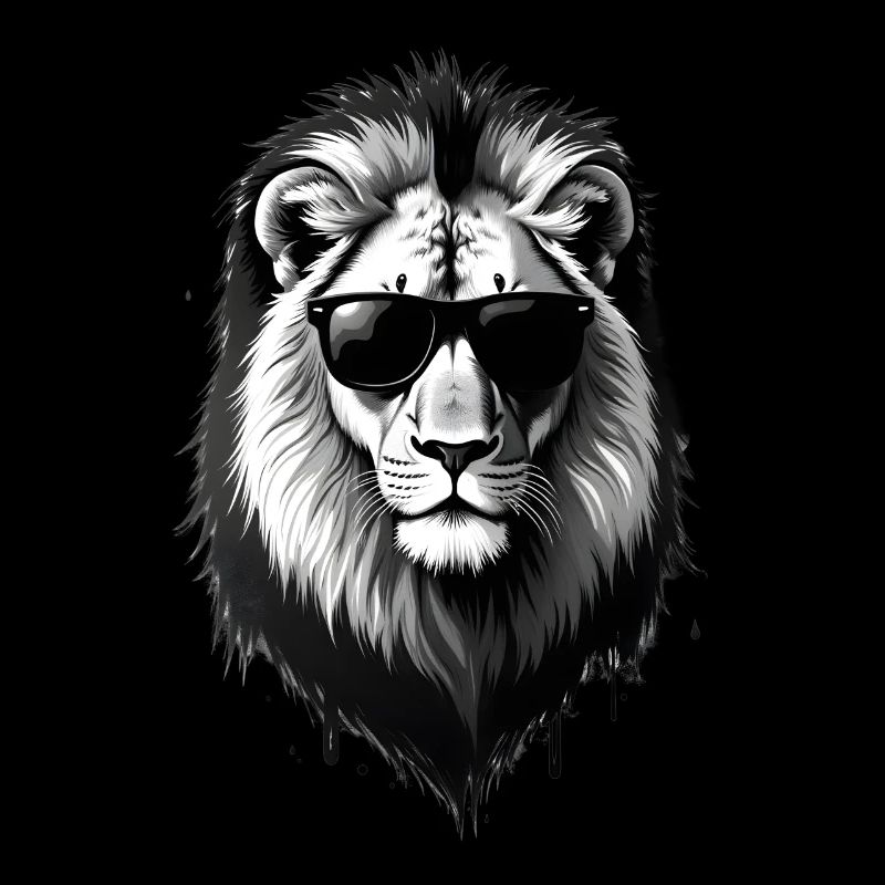 Lion Art Artwork Black White Lion