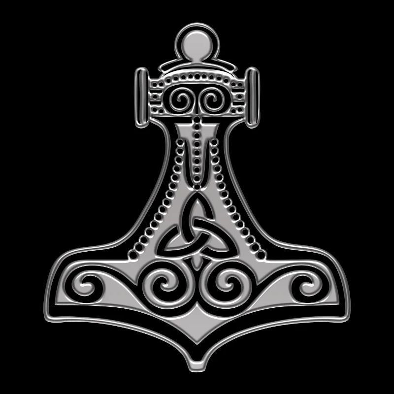 Mjollnir - Marteau de Thor avec double spirale et
