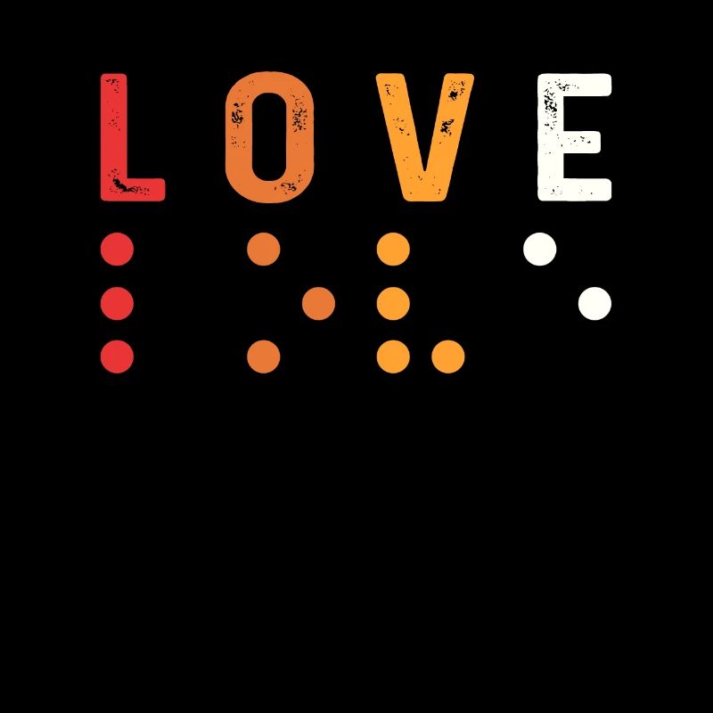 Liebe. Welt-Braille-Tag Blinde