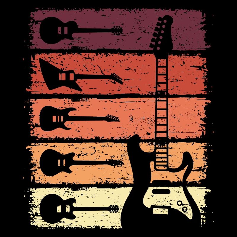 Gitarre Retro E-Gitarre Gitarrist