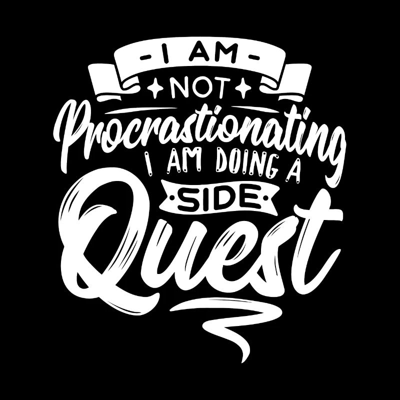 Gamer Procrastinating Doing A Side Quest
