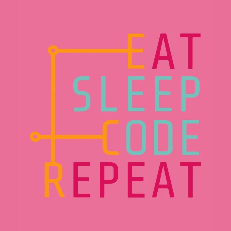 Répétition de code Eat Sleep - Coder Developer Computer
