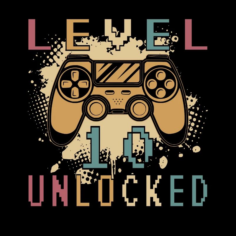 Level 10 Unlocked Zocker 10 Geburtstag Geschenk