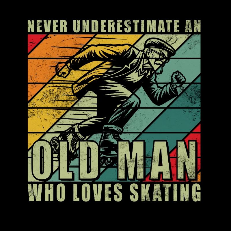 Never underestimate an old man with inline skates