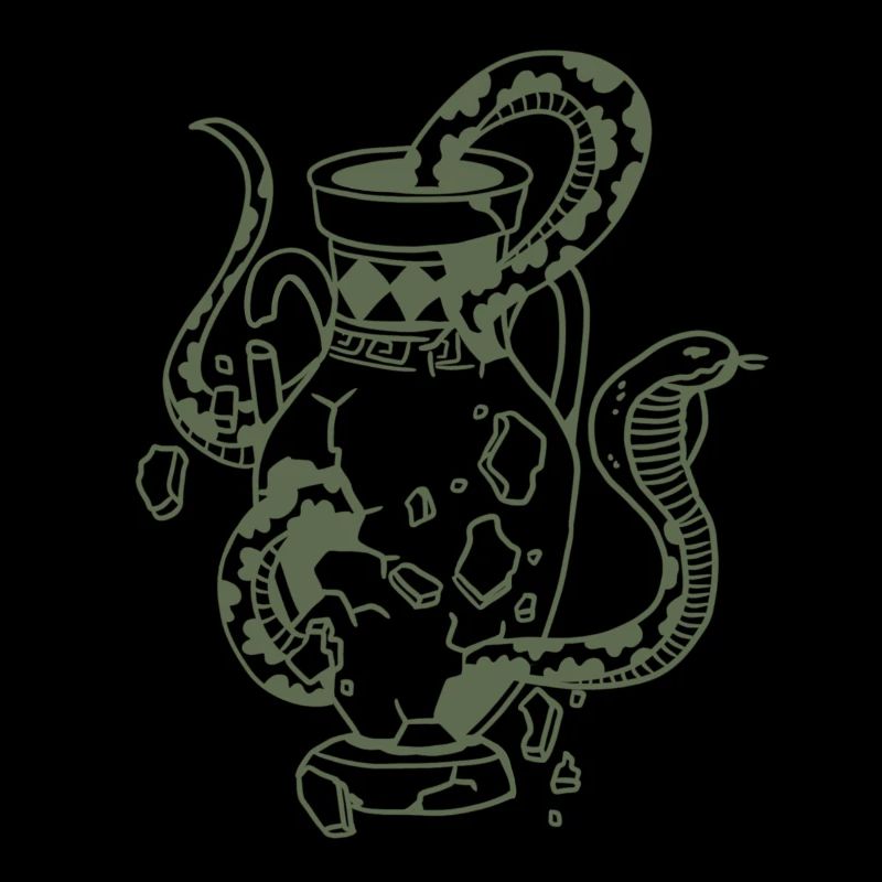 Schlange und Vase