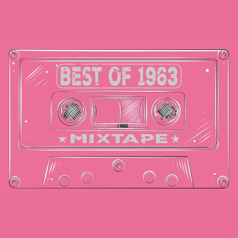 1963 Geburtstag Mixtape Kassette Retro