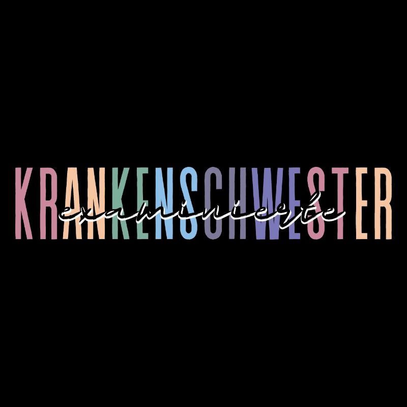 examinierte Krankenschwester - buntes Design