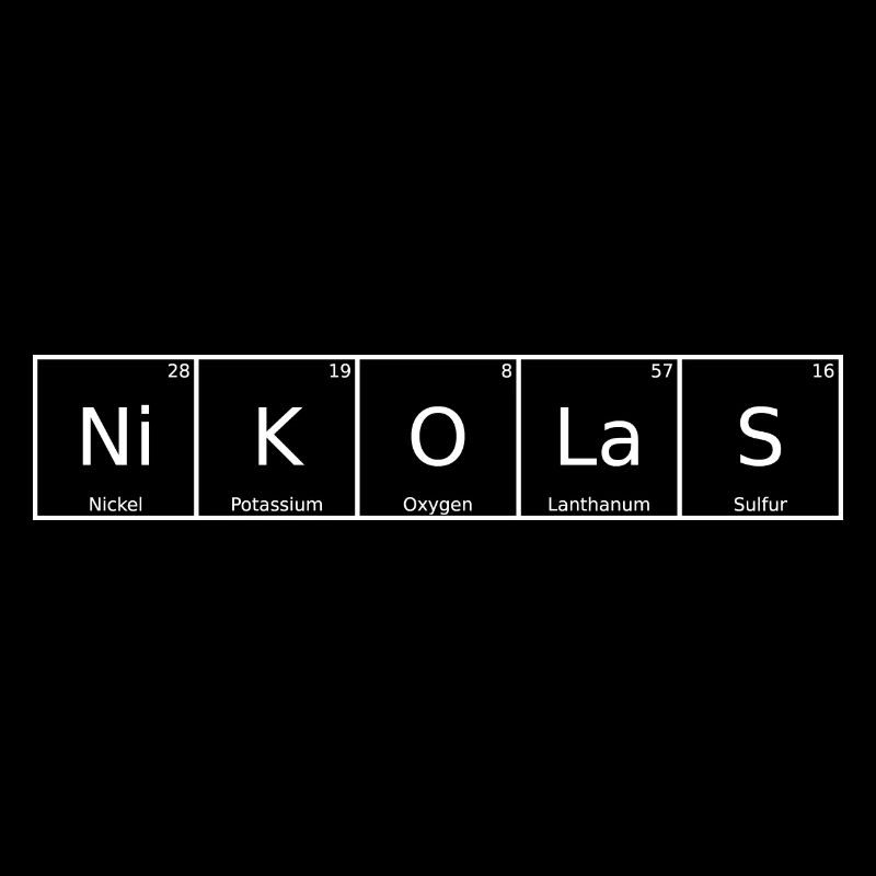 Nikolas Name Vorname Chemie Periodensystem Element