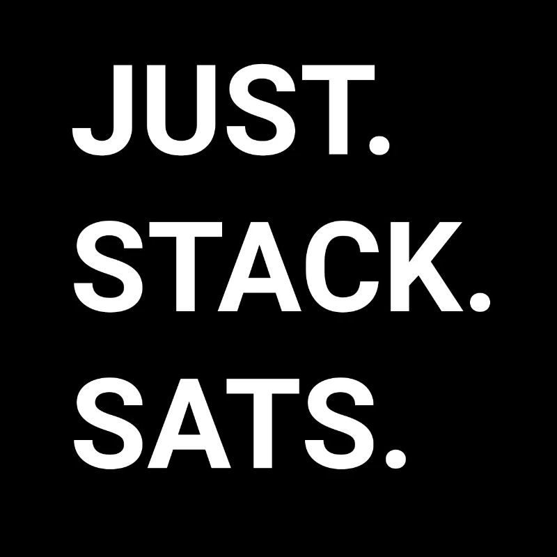 Just Stack Sats I BTC Bitcoin Crypto Geschenk