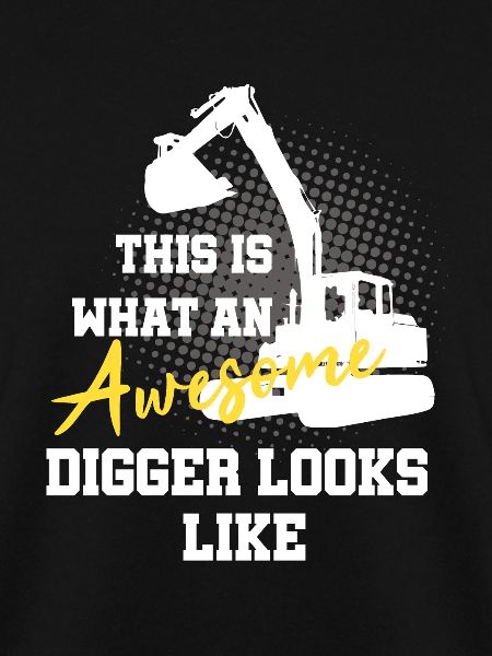 Bagger Design für Baggerfahrer