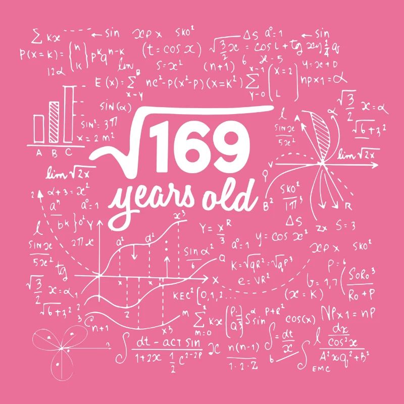 SQUARE ROOT 169 = 13 YEARS OLD MATH BIRTHDAY GIFT