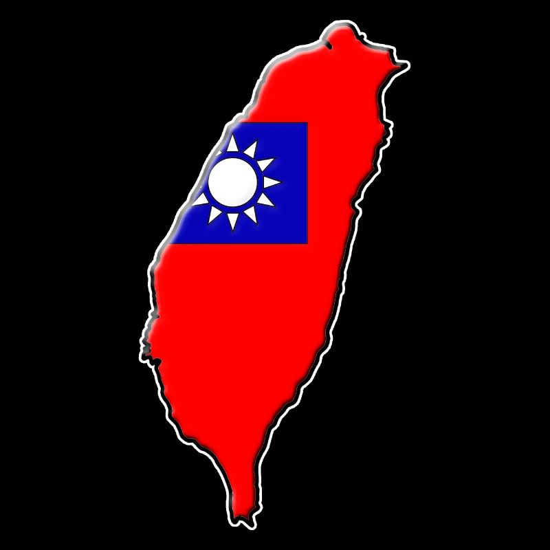 Taiwan flag map