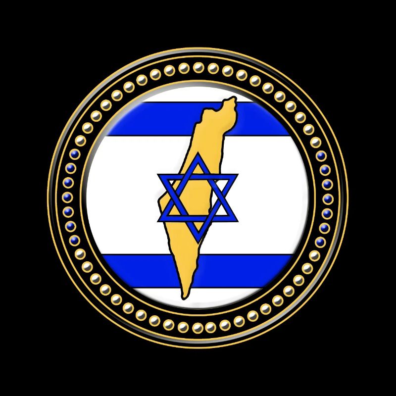 Israel flag map