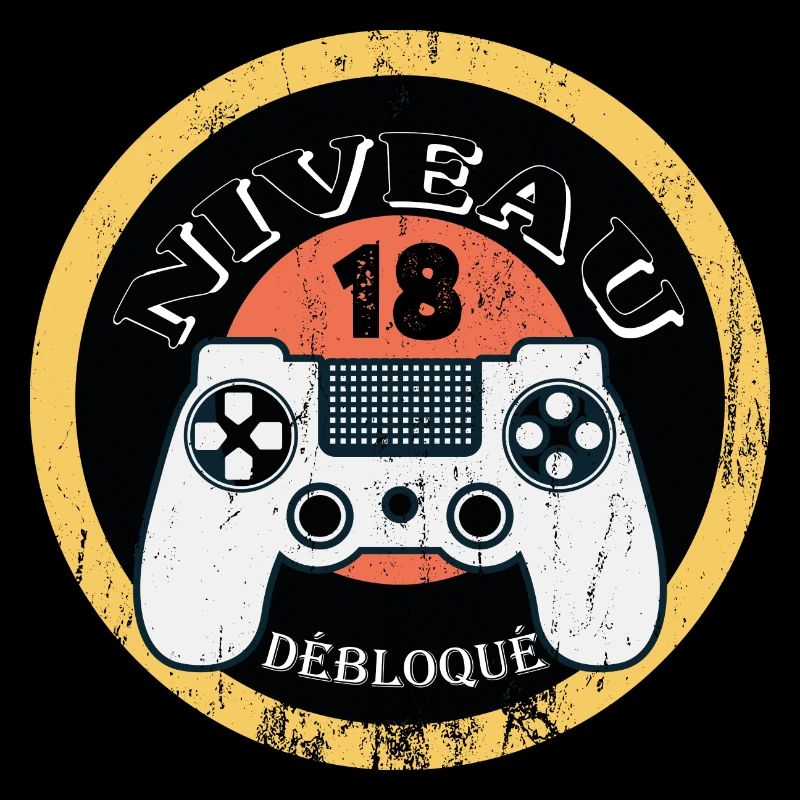 18 ans Anniversaire Gamer Niveau 18