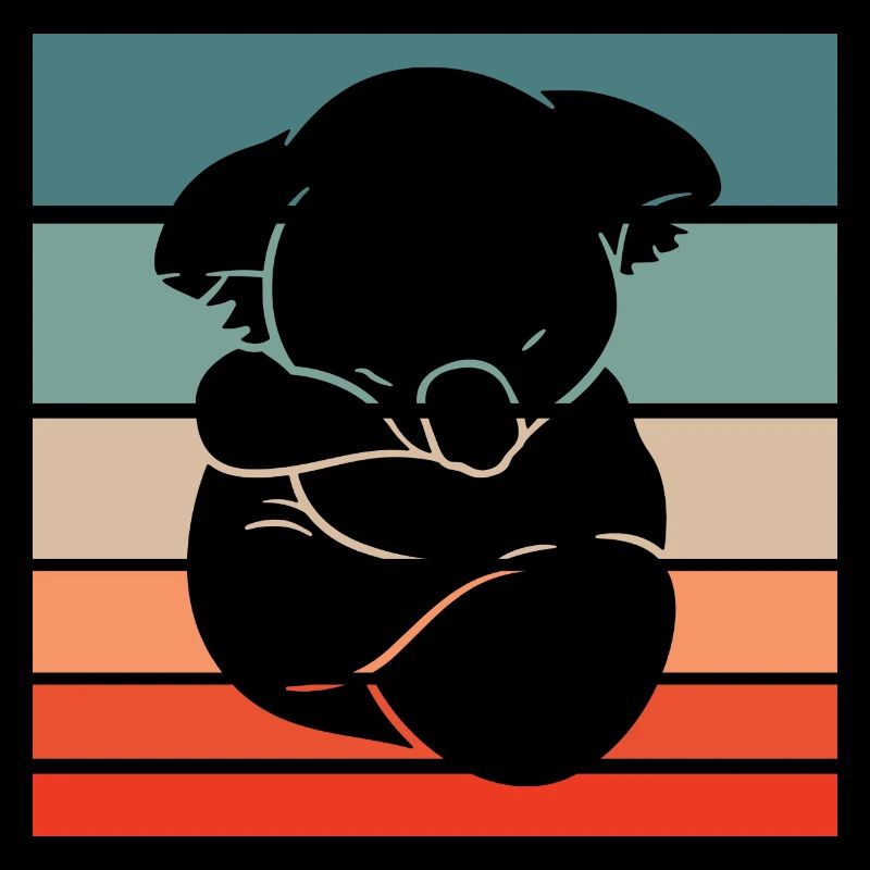 Koala Retro Style Vintage
