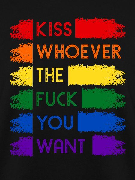 Kiss Whoever Rainbow LGBT