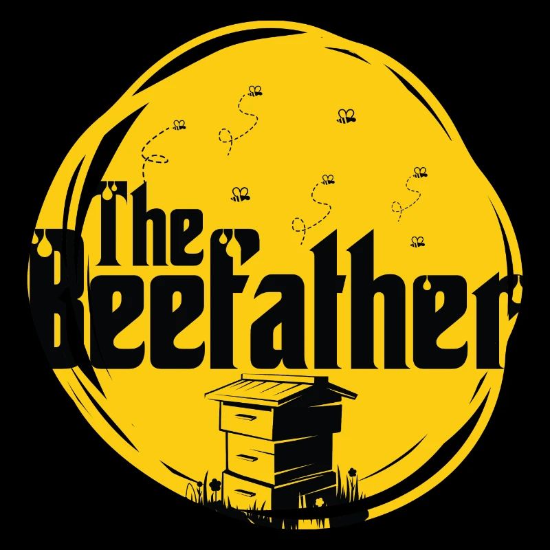 Le beefather - abeille miel apiculteur fleurs en nid d'abeille