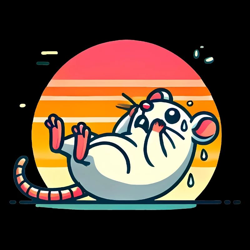 Lustiges Angst-Cartoon-Ratten-Design