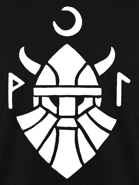Weißes Wikinger-Krieger-Symbol