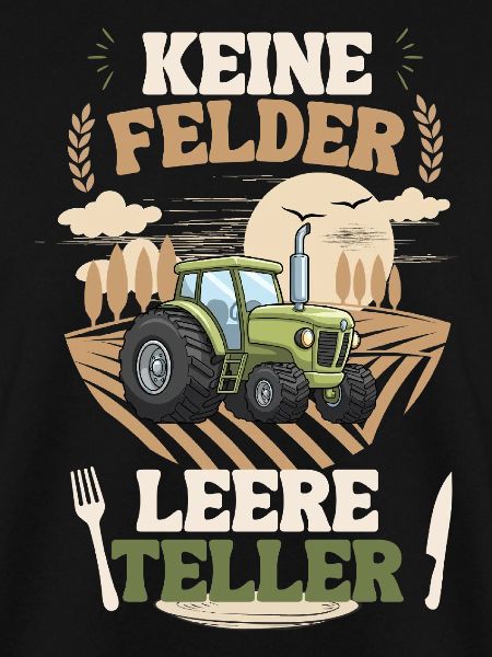 Bauer Keine Felder leere Teller
