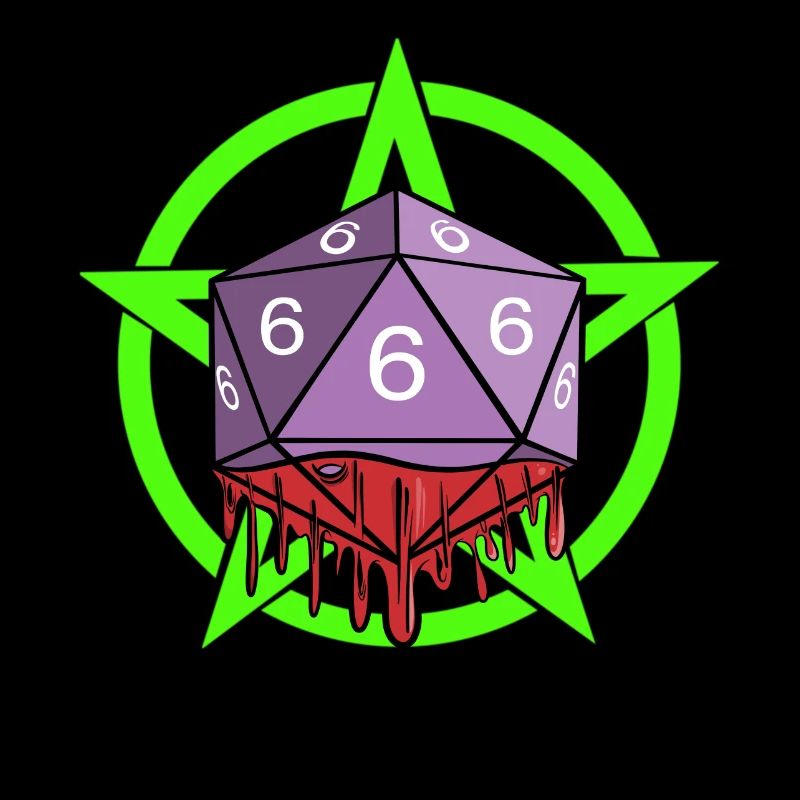 Dice RPG Game Role Playing 666 with Pentagram