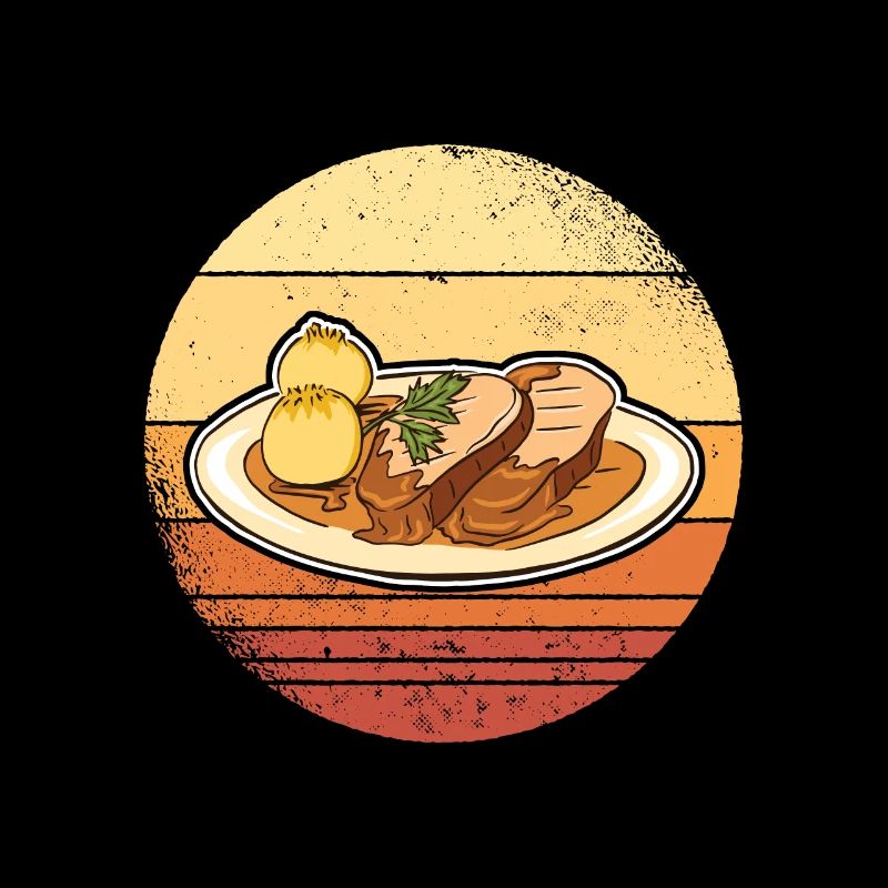Pièce de rôti de porc rôti graphique Bavière